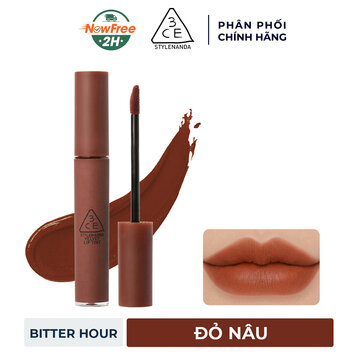 Son Kem Lì 3CE Mịn Như Nhung Bitter Hour - Đỏ Nâu 4g