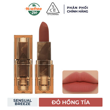 Son Thỏi 3CE Vỏ Trong Suốt Sensual Breeze - Đỏ Hồng Tía 3.5g