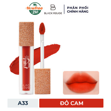 Son Kem Lì Black Rouge A33 Sunset Crown - Đỏ Cam 4.5g