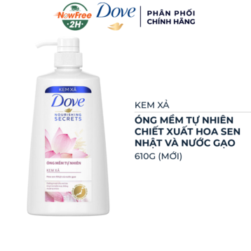Kem Xả Dove Óng Mềm Tự Nhiên 610g (Mới)