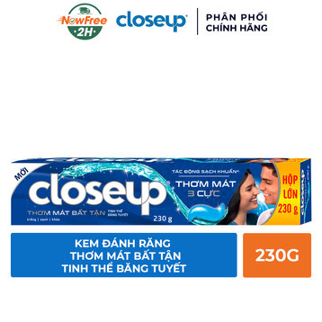 Kem Đánh Răng Closeup Thơm Mát Bất Tận Tinh Thể Băng Tuyết 230g