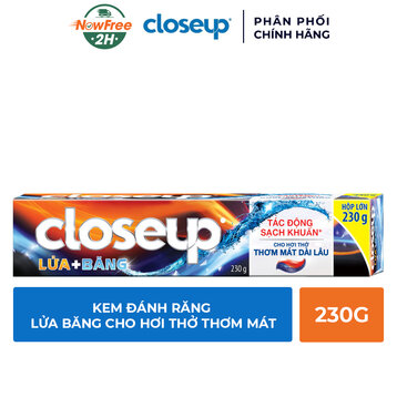 Kem Đánh Răng Closeup Lửa Băng Cho Hơi Thở Thơm Mát 230g
