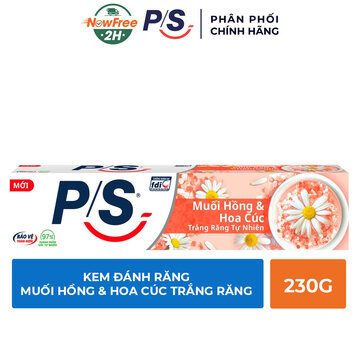 Kem Đánh Răng P/S Muối Hồng &amp; Hoa Cúc Trắng Răng 230g