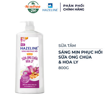 Sữa Tắm Hazeline Sáng Mịn Phục Hồi Sữa Ong Chúa &amp; Hoa Ly 800g