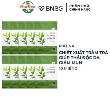 Combo 10 Mặt Nạ BNBG Tràm Trà Thải Độc Da, Giảm Mụn 30ml