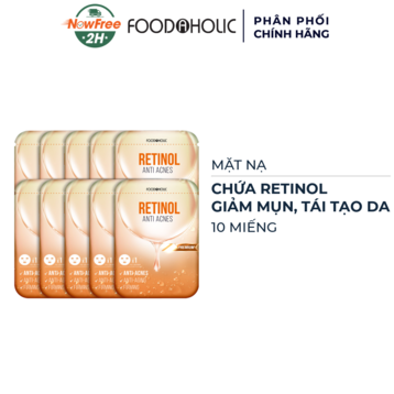 Combo 10 Mặt Nạ Foodaholic Retinol Giảm Mụn 23mlx10