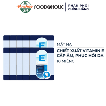 Combo 10 Mặt Nạ Foodaholic Vitamin E Cấp Ẩm, Phục Hồi Da 23gx10