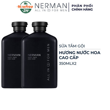 Combo 2 Sữa Tắm Gội Nerman Hương Nước Hoa Cao Cấp 350ml