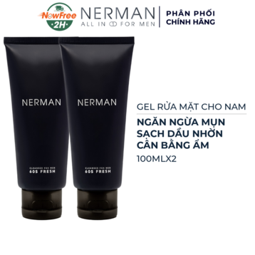 Combo 2 Gel Rửa Mặt Nerman Ngừa Mụn Cho Nam 100ml