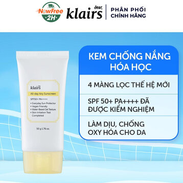 Kem Chống Nắng Klairs Ẩm Mượt, Làm Dịu Da 50g