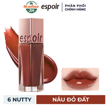 Son Tint Espoir Bóng Lì 6 Nutty - Màu Nâu Đỏ Đất 8.5g