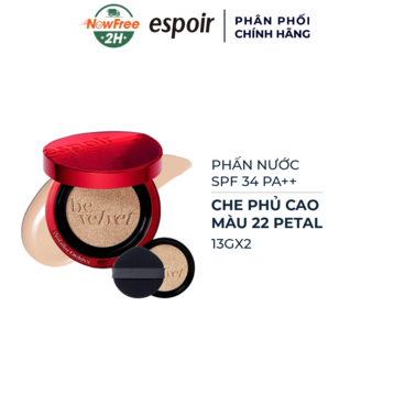 Phấn Nước Espoir Che Phủ Cao Màu 22 Petal Kèm Lõi 13gx2