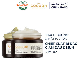 Combo Cocoon Thạch Bí Đao 30ml &amp; Mặt Nạ Rửa Giảm Mụn 30ml