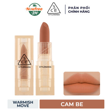 Son Thỏi 3CE Vỏ Trong Màu Lì Warmish Move - Cam Be 3.5g
