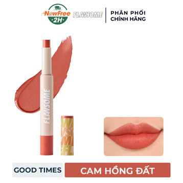Son Môi Flawsome Good Times - Cam Hồng Đất (Bản Holiday) 2g