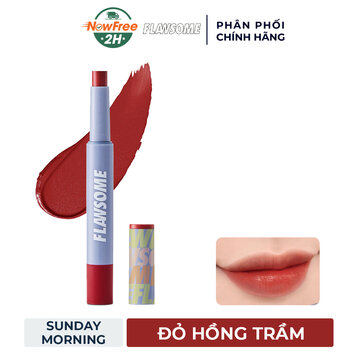 Son Môi Flawsome Sunday Morning - Đỏ Hồng Trầm (Bản Holiday) 2g