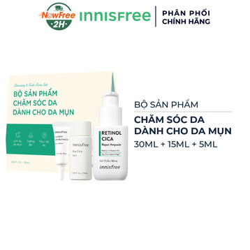 Bộ Sản Phẩm Innisfree Chăm Sóc Cho Da Mụn 3 Món