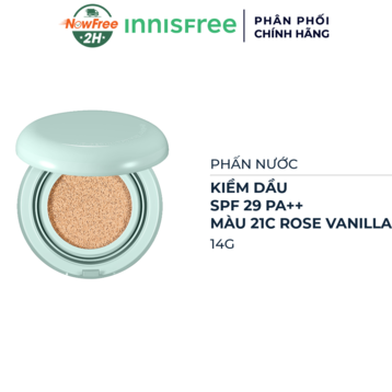 Phấn Nước innisfree Kiềm Dầu Màu 21C Rose Vanilla 14g