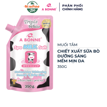 Muối Tắm A Bonne Sữa Bò Làm Sáng &amp; Mềm Mịn Da 350g