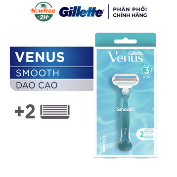 Dao Cạo Cho Nữ Gillette Venus Smooth 2UP (1 Cán + 2 Lưỡi)