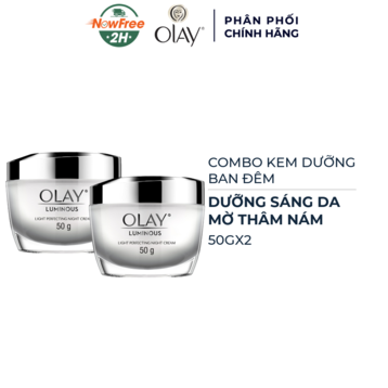 Combo 2 Kem Dưỡng Olay Luminous Sáng Da Mờ Thâm Nám Ban Đêm 50g