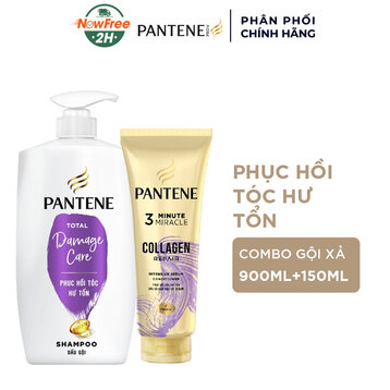 Bộ Gội Xả Pantene Phục Hồi Hư Tổn 900ml + 150ml