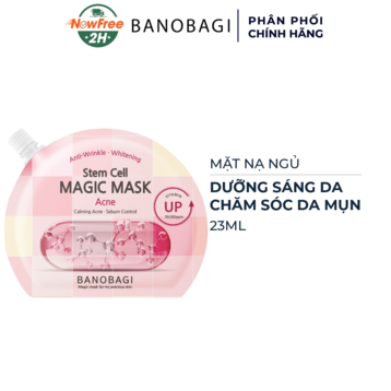 Mặt Nạ Ngủ Banobagi Làm Sáng Và Chăm Sóc Da Mụn 23ml (Hồng)