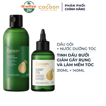 Combo Cocoon Dầu Gội &amp; Nước Dưỡng Tóc Tinh Dầu Bưởi