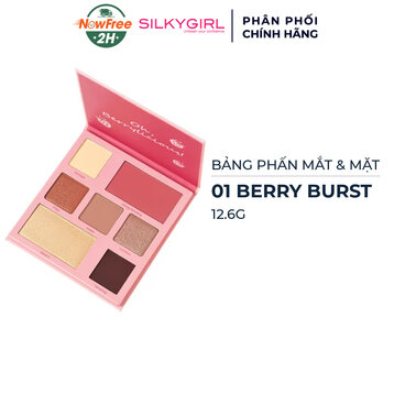 Bảng Phấn Mắt &amp; Mặt Silkygirl 01 Berry Burst 12.6g