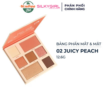 Bảng Phấn Mắt &amp; Mặt Silkygirl 02 Juicy Peach 12.6g