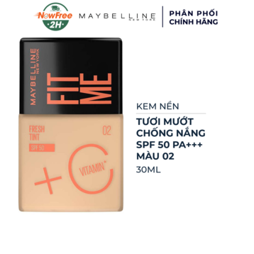 Kem Nền Maybelline Tươi Mướt Chống Nắng SPF50 30ml #02