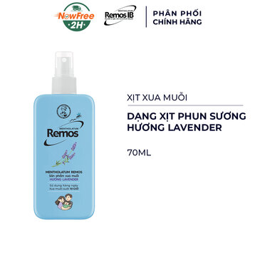 Xịt Xua Muỗi Remos Hương Lavender 70ml