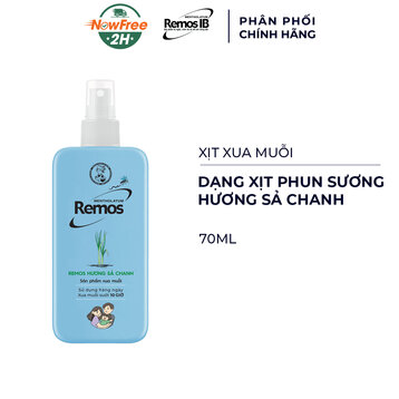 Xịt Xua Muỗi Remos Hương Sả Chanh 70ml