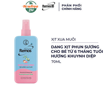 Xịt Xua Muỗi Remos Hương Khuynh Diệp Cho Bé 70ml