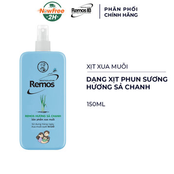 Xịt Xua Muỗi Remos Hương Sả Chanh 150ml