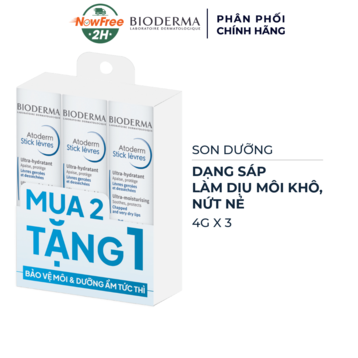 [Mua 2 Tặng 1] Son Dưỡng Bioderma Dạng Sáp Làm Dịu Môi Khô, Nứt Nẻ 4g