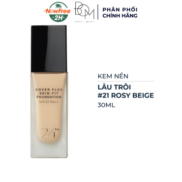 Kem Nền B.O.M Che Phủ Cao, Lâu Trôi #21 Rosy Beige 30ml