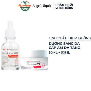 Combo Angel's Liquid Serum &amp; Kem Dưỡng Làm Sáng Da, Mờ Thâm