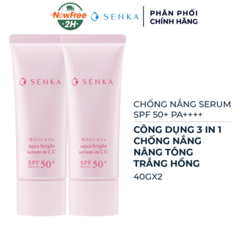 Combo 2 Chống Nắng Serum Senka 3 In 1 Dưỡng Sáng Da Nâng Tông 40g