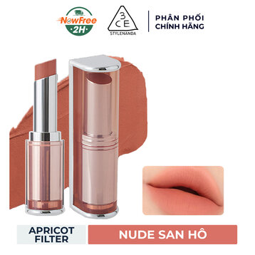 Son Thỏi 3CE Mịn Lì Apricot Filter - Màu Nude San Hô 4g