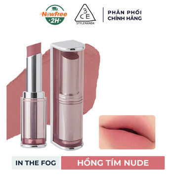 Son Thỏi 3CE Mịn Lì In The Fog - Màu Hồng Tím Nude 4g