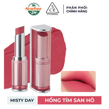 Son Thỏi 3CE Mịn Lì Misty Day - Màu Hồng Tím San Hô 4g