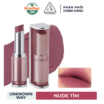 Son Thỏi 3CE Mịn Lì Unknown Way - Màu Nude Tím 4g