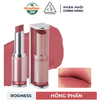 Son Thỏi 3CE Mịn Lì Rosiness - Màu Hồng Phấn 4g