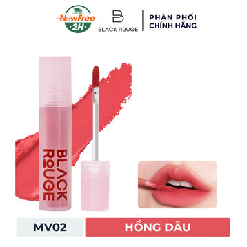 Son Kem Black Rouge MV02 Strawberry Mochi - Hồng Dâu 4g