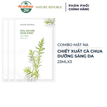 Combo 3 Mặt Nạ Nature Republic Chiết Xuất Tràm Trà Giảm Mụn 23ml