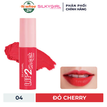 Son Kem Lì 2In1 Silkygirl 04 Pepper Love Màu Đỏ Cherry 3.8ml