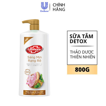 Sữa Tắm Lifebuoy Detox Thảo Dược &amp; Hoa Sen 800g
