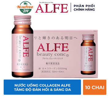 Nước Uống Collagen Alfe Tăng Độ Đàn Hồi &amp; Sáng Da 10 Lọ
