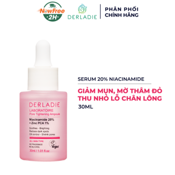 Serum Derladie Niacinamide 20% Giảm Mụn, Mờ Thâm Đỏ 30ml